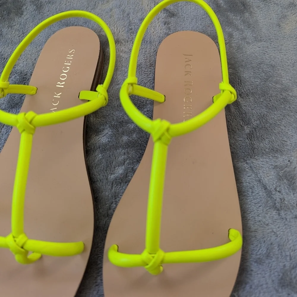Jack Rogers Bea Neon Yellow‎ Strappy Sandals